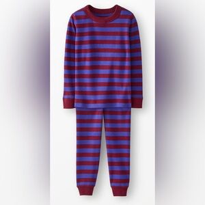 Striped Kids Pajamas - Red and Blue